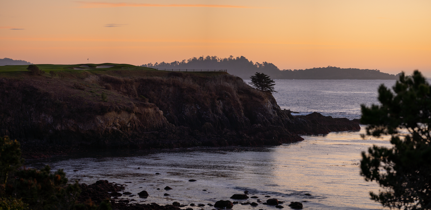 Pebble Beach - 6th Hole - Limited Metal Panorama Print