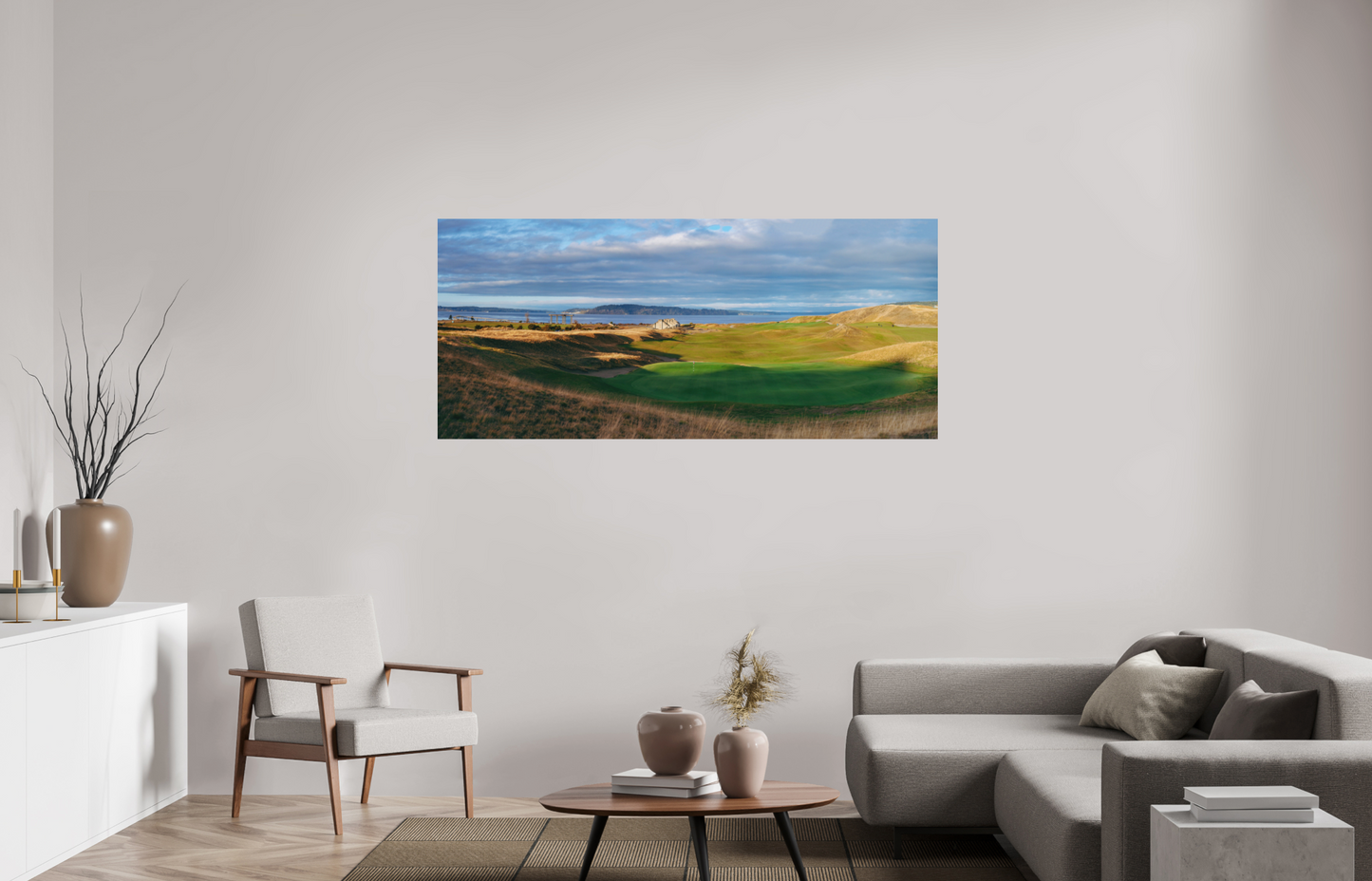 Chambers Bay - 18th Hole - Limited Metal Panorama Print
