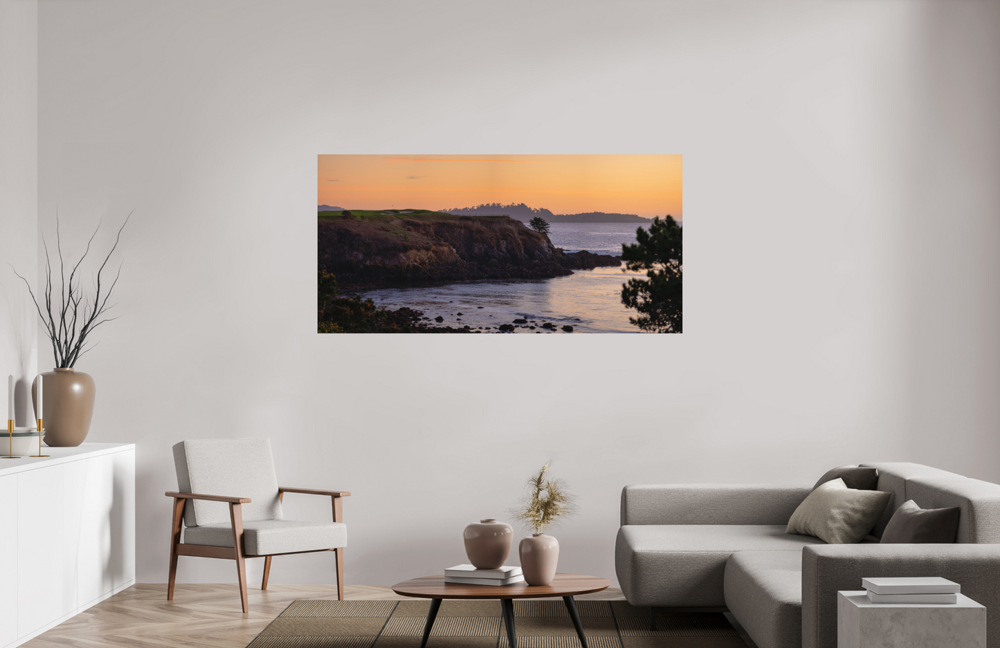 Pebble Beach - 6th Hole - Limited Metal Panorama Print