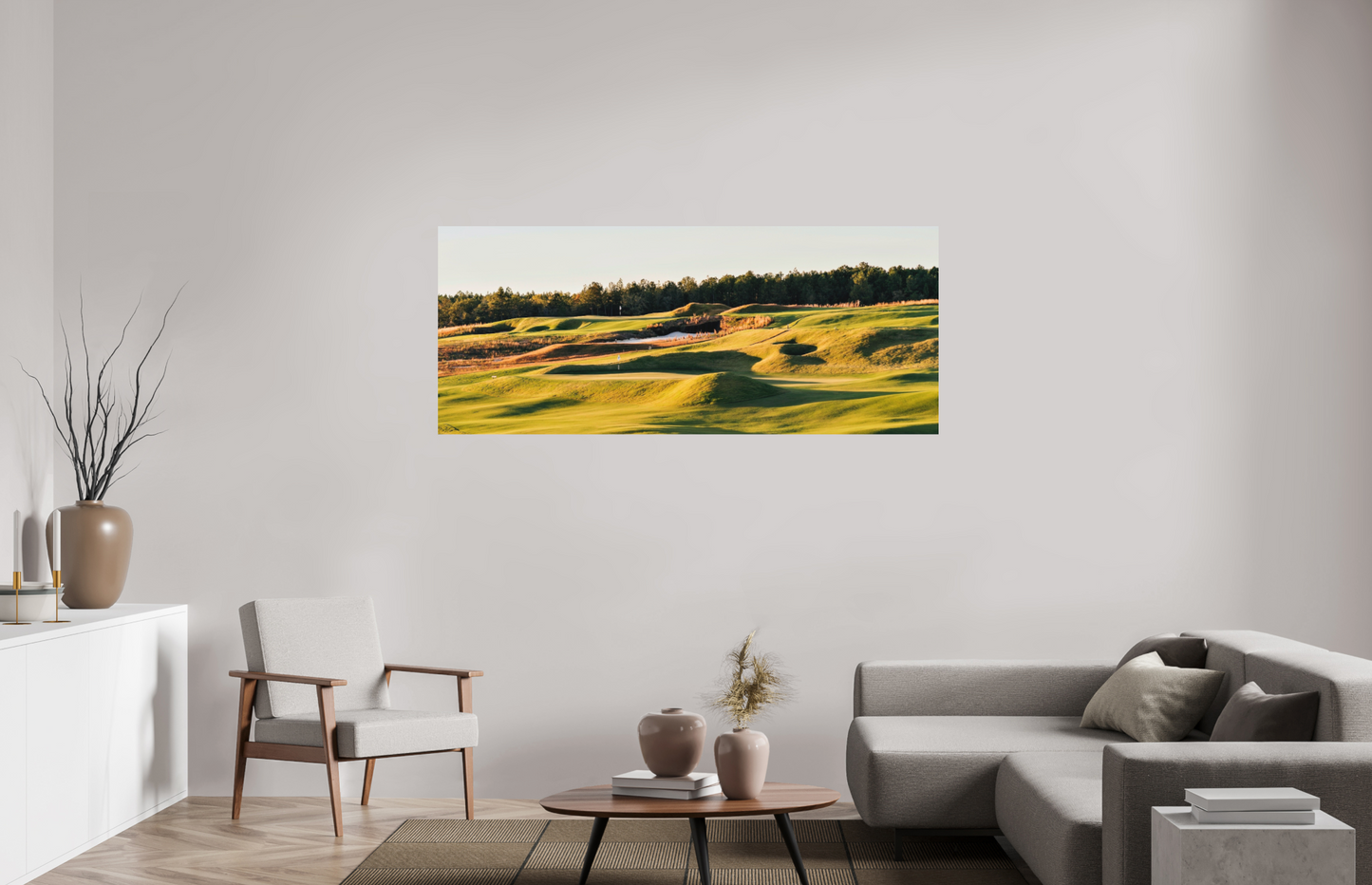 Old Barnwell - 16-17th Holes - Limited Metal Panorama Print