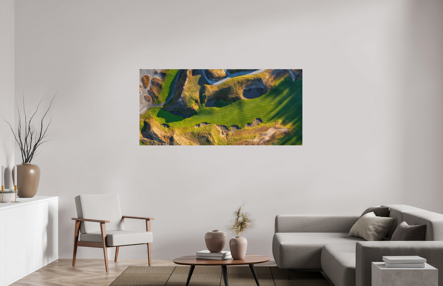 Chambers Bay - 10th Hole - Limited Metal Panorama Print