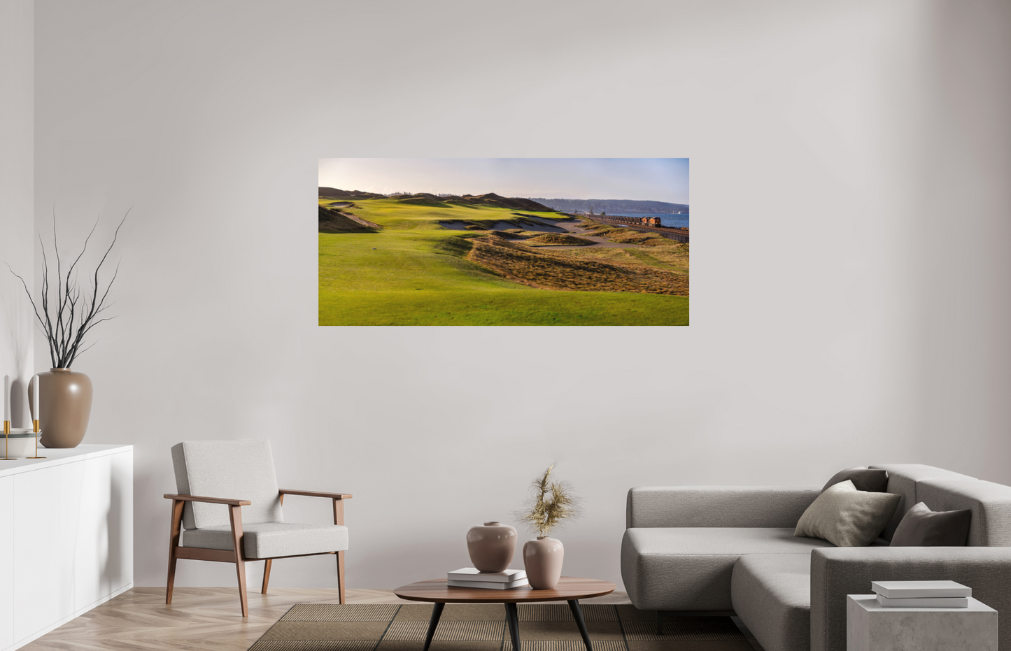 Chambers Bay - 16th Hole - Limited Metal Panorama Print